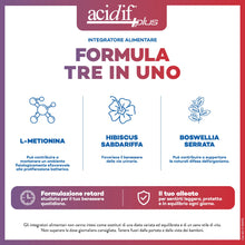 Carica l'immagine nel visualizzatore di Gallery, Acidif Plus® - Integratore Alimentare a Base di L-Metionina, Estratto Secco di Boswellia Serrata e Estratto Secco di Ibi