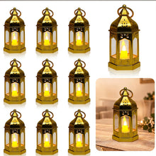 Carica l'immagine nel visualizzatore di Gallery, 10 mini lanterne a LED con telecomando timer, lanterne decorative, oro