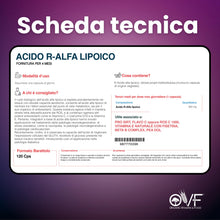 Carica l'immagine nel visualizzatore di Gallery, OVF Acido R-Alfa Lipoico 650 mg | 120 Capsule ad Alto Dosaggio (4 mesi fornitura) | Potente Antiossidante e Antinfiammat