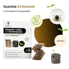 Carica l'immagine nel visualizzatore di Gallery, GebEarth® | Dischetti di Torba per Germinazione | Confezione da 24 pz di Dischetti di Torba | Ideali per Far Germinare T