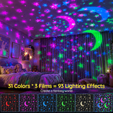 Carica l'immagine nel visualizzatore di Gallery, Fokky Proiettore di luce notturna, luci sensoriali con 93 modalità per