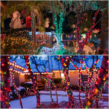 Carica l'immagine nel visualizzatore di Gallery, PhilzOps Albero di Natale Catene Luminose 10M 100 LED, Decorazione Esterno e Interno 8 Modalità IP44 Impermeabile Stringa Luci per Festive Festa (Colorate)