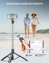 Carica l'immagine nel visualizzatore di Gallery, 180cm Bastone Selfie Treppiede per Telefono, Treppiede Smartphone Selfie Stick Stabile con Telecomando Estensibile Treppiedi per Cellulari Compatibile con iPhone/Samsung, Camera