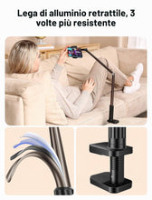 Carica l'immagine nel visualizzatore di Gallery, JSAUX Supporto per telefono per scrivania e letto, supporto flessibile per telefono universale 360 pigro lungo braccio m