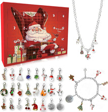Carica l'immagine nel visualizzatore di Gallery, Awutzut Calendario Avvento Ragazza 2024 Regalo di Natale con Bracciale Collana e 24 Pendenti per Bambini
