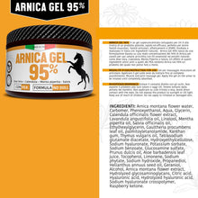 Carica l'immagine nel visualizzatore di Gallery, Arnica Per Cavalli Uso Umano 95% con PEA 500ml | Arnica Gel Forte Con Calendula, Aloe Vera e Menta | Crema Arnica Forte 100% Naturale come Balsamo Cavallo | Per Massaggio Muscoli e Articolazioni