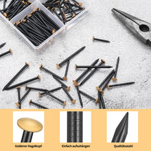 Carica l'immagine nel visualizzatore di Gallery, 130 Pezzi Chiodi per Pareti in Cemento, Set di Chiodi in Acciaio per Calcestruzzo, Kit Chiodi, Chiodi per Appendere Quad