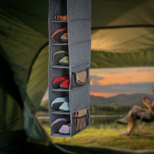 Carica l'immagine nel visualizzatore di Gallery, Relaxdays Organizer Armadio da Appendere Salvaspazio, 6 Ripiani, 92 x 15,5 x 30 cm, Porta Vestiti Interno, Grigio