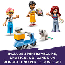 Carica l&#39;immagine nel visualizzatore di Gallery, LEGO Friends Caffè di Heartlake City, Giochi Didattici per Bambine e Bambini da 6 Anni, Negozio Giocattolo da Costruire con 3 Mini Bamboline, Cane, Caffetteria e Pasticceria, Idee Regalo 42618