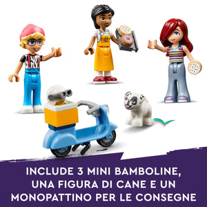 LEGO Friends Caffè di Heartlake City, Giochi Didattici per Bambine e Bambini da 6 Anni, Negozio Giocattolo da Costruire con 3 Mini Bamboline, Cane, Caffetteria e Pasticceria, Idee Regalo 42618