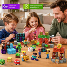 Carica l'immagine nel visualizzatore di Gallery, 36 Pezzi Figure Magnetiche e Blocchi Magnetici,12 Action Figure &amp; 24 Cubi Magnetici con Motivi da 2 cm,Articolazioni a 3