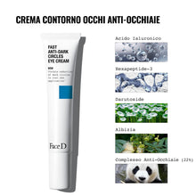 Carica l'immagine nel visualizzatore di Gallery, Face D - Crema Contorno Occhi Trattamento Anti-occhiaie, 15 ml Chiara