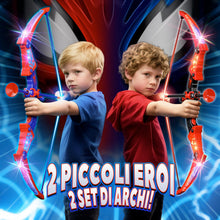Carica l'immagine nel visualizzatore di Gallery, Giocattoli per 3-12 Anni Bambino, 2 Arco e Freccia Ragno con Luci LED Rosse e Blu, Bersaglio a Forma, 2 Ragno Faretre, Gioco Bambino 3-9, Giochi Bambini Regalo Bambino 3 4 5 6 7 8 9 10 Anni Maschio