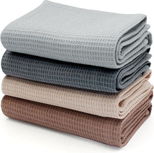 Carica l'immagine nel visualizzatore di Gallery, Strofinacci Cucina Cotone, Canovacci Cucina Cotone45 x 65 cm, 4 Pezzi in Aspetto Cialda, Asciugamani Cucina Super Assorb