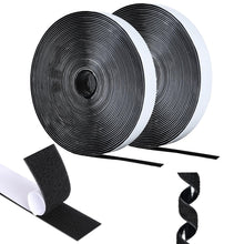 Carica l'immagine nel visualizzatore di Gallery, AiQInu 5m x 20mm Feltro Adesivo Forte Biadesivo, Sistema Di Fissaggio Hook &amp; Loop, Riutilizzabili Nastro Strappo Adesivo