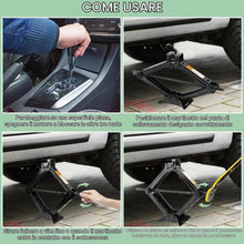 Carica l'immagine nel visualizzatore di Gallery, Cric per Auto 2T, Crick Auto epoca, Martinetto per Auto con Chiave a Cricchetto, Cric Voiture Electrique, Ponte Sollevatore Auto, Cric Auto Professionale, per Auto, Camion, Berline, Furgoni