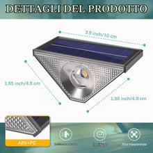 Carica l'immagine nel visualizzatore di Gallery, Solpex Luci solari per esterni, 6 pezzi, luce per scale, impermeabile, illuminazione a LED per scale esterne, gradini, r