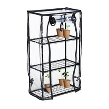 Carica l'immagine nel visualizzatore di Gallery, Relaxdays Serra per Il Balcone, in Ferro e Telo in PVC, Giardinaggio, a 3 Piani, 80 x 48 x 24,5 cm, Nero Trasparente
