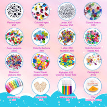 Carica l'immagine nel visualizzatore di Gallery, Lavoretti Creativi per Bambini,2500+PCS DIY Art Craft Set,Giochi Creativi