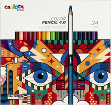 Carica l'immagine nel visualizzatore di Gallery, CARIOCA Plus I Matite Colorate 4.0 in Legno con Mina spessa e morbida ad alta pigmentazione I 12 pezzi