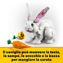 Carica l'immagine nel visualizzatore di Gallery, LEGO Creator Coniglio Bianco, Set di Costruzioni, Animali Giocattolo per Bambini da 8 Anni in su con Coniglietto, Foca e Pappagallo, Giochi 3 in 1 in Mattoncini 31133