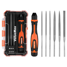 Carica l'immagine nel visualizzatore di Gallery, ValueMax Set Lime per Metallo da 7 Pezzi, Tondo, Mezzotondo, Triangolare, Quadrato, Piatto, Piattoe Appuntito, Mini Lima