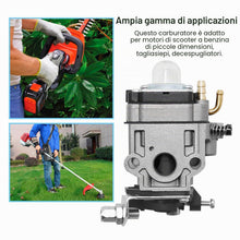 Carica l'immagine nel visualizzatore di Gallery, Hoypeyfiy - Carburatore 22 cc 26 cc 33 cc 34 cc 36 cc 11 mm adatto per motore tagliasiepi, decespugliatore, motosega