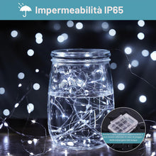 Carica l'immagine nel visualizzatore di Gallery, Led Stringa Luci a Batteria, 2 Pezzi 10M 100LEDs Lucine Led Decorative 8 Modalità Impermeabile con Telecomando, Timer e 