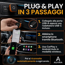 Carica l'immagine nel visualizzatore di Gallery, Adattatore Android Auto Wireless &amp; CarPlay, USB-C/USB-A, Max