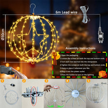 Carica l'immagine nel visualizzatore di Gallery, Joycome 2 Pezzi Sfere Luminose Natalizie 30CM 200 LED Stella Palla Luminosa