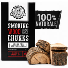 Carica l'immagine nel visualizzatore di Gallery, BBQ Chunk Acero - Maple - HARDCORE BARBECUE - Legno per Affumicatura e Affumicatore BBQ - Legna per Affumicare Carne su 