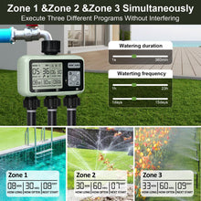 Carica l'immagine nel visualizzatore di Gallery, Johgee Computer di irrigazione con 3 uscite controllate indipendentemente, orologio di irrigazione digitale con display LCD, controllo automatico/manuale