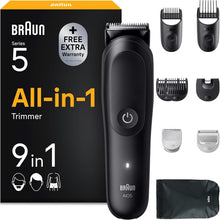 Carica l'immagine nel visualizzatore di Gallery, Braun Rifinitore All-in-One Serie 5 Rasoio Elettrico,Accessori AIO5540 Nero