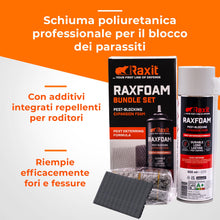 Carica l'immagine nel visualizzatore di Gallery, Raxfoam 500 ml, Schiuma Poliuretanica Espansa con Rete Inox