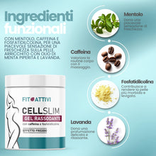 Carica l'immagine nel visualizzatore di Gallery, Crema Anticellulite Forte Rassodante Tonificante Effetto Freddo 550ml, Body Cream con Caffeina, Mentolo e Fosfatidilcoli