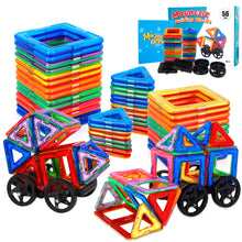 Carica l'immagine nel visualizzatore di Gallery, AOUVT 56 Pcs Costruzioni Magnetiche，Costruzioni Magnetiche Giochi Bambini，Divertente Giocattolo da Costruzione Educativo，Scelta Regalo Perfetta per Ragazzi e Ragazze dai 3 Agli 8 Anni