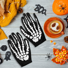 Carica l'immagine nel visualizzatore di Gallery, Collant Scheletro e Guanti Scheletro, Calze Scheletro di Halloween, Costume di Halloween, Collant Scheletro Calze con St