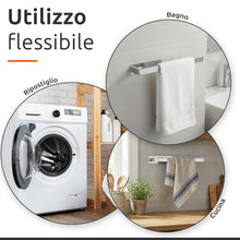 Carica l'immagine nel visualizzatore di Gallery, ECENCE Porta Asciugamani Bagno Adesivo cromo senza Foratura 38cm