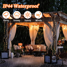 Carica l'immagine nel visualizzatore di Gallery, Tenda Luminosa 2x2 m, 200 Led Impermeabile LED Catena Luminosa Luci Cascata per Decorare Interni e Esterni Nozze, Festa,