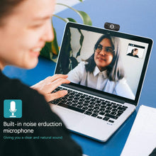 Carica l&#39;immagine nel visualizzatore di Gallery, Webcam PIPRE PC con microfono 1080P FHD, webcam USB plug-and-play con copertura privacy, adatta per desktop e laptop riunioni, conferenze, zoom, Skype, Facetime, Windows, Linux e Mac, Nero