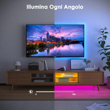 Carica l&#39;immagine nel visualizzatore di Gallery, HOVVIDA Striscia LED 5M, 30 LED/Metro, APP e Telecomando, 150 LED, 24V RGB LED, Modalità Musica, Modalità Temporizzazione, LED per Camera, Soggiorno, Cucina, Camera da Letto, Bar, Festa