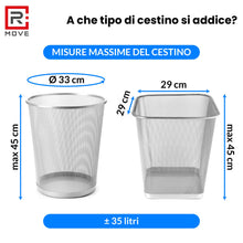 Carica l'immagine nel visualizzatore di Gallery, R MOVE 120 sacchetti spazzatura 50x60 cm, sacchi spazzatura 35 litri, 6 rotoli, 20 sacchi immondizia per rotolo, sacchi 