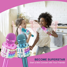 Carica l'immagine nel visualizzatore di Gallery, Microfono Karaoke Bluetooth, Microfoni Karaoke Wireless con LED Flash, Portatile Karaoke Player Bambini, Altoparlante, Cambia Voce, per KTV/Casa/Festa/Canto, Compatibile con Android/iOS