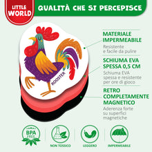 Carica l'immagine nel visualizzatore di Gallery, Little World 27 magneti per frigorifero in schiuma per bambini 1-3 – Magneti per bambini grandi – Magneti per frigorifer