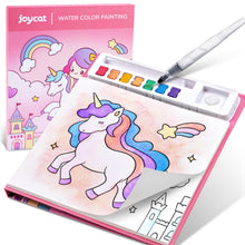 Carica l'immagine nel visualizzatore di Gallery, JoyCat album da colorare per bambini, set di pittura ad acquerello per bambini dai 3-5 ai 4-8 anni,attività di disegno artistico e artigianale, regalo di compleanno per ragazzi e ragazze