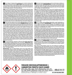 SONAX Pulitore carburatore + valvola a farfalla (400 ml) pulisce a fondo e sgrassa rapidamente carter del carburatore, farfalla, ugelli, iniettori, ecc | Art. N. 04883000