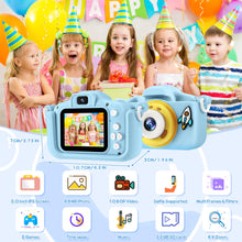 Carica l'immagine nel visualizzatore di Gallery, Bistfy Macchina Fotografica Bambini 48MP e 1080P HD Digitale Videocamera Obiettivo Doppio Selfie Fotocamera per Bambini 3-12 Anni Ragazzi e Ragazze, Schermo IPS con 32GB SD Scheda (Astronauti blu)