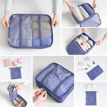 Carica l'immagine nel visualizzatore di Gallery, Organizer Valigia Set di 8 BillyBath Organizer valigia viaggio Cubi di Imballaggio lavanderia sacchetto dei Compressione Sacchetti organizer bag per i vestiti,Cosmetici,scarpe,Intimo, Blu (031)