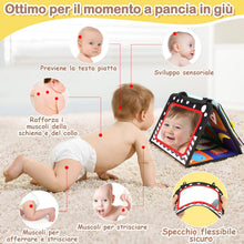 Carica l'immagine nel visualizzatore di Gallery, URMYWO Giochi Montessori Neonato 0 3 6 12 Mesi, Libro Sensoriale con Specchio, Tummy Time Morbidi di attività Giocattoli Educativi Interattivo Regali