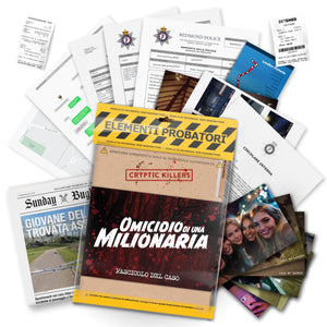 Detective gioco investigative – Caso da risolvere italiano – Un Mistero di omicidio e un Caso da risolvere – Giochi da tavolo adulti 14+ - Omicidio di una milionaria - Cryptic Killers